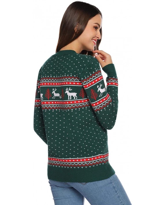 Akalnny Christmas Family Matching Sweaters Ugly Christmas Funny Reindeer Snowflake Knit Sweaters Pullover