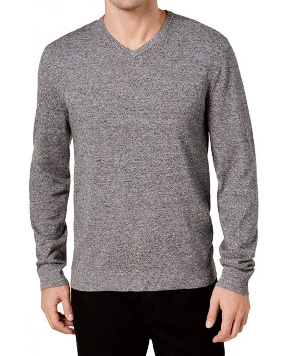 Alfani Mens V-Neck Long Sleeves Pullover Sweater B W L at Men’s Clothing store