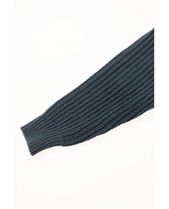 Aran Crafts Men's Fisherman Knit Ribbed Half Zipped Sweater 100% Merino Wool at Men’s Clothing store