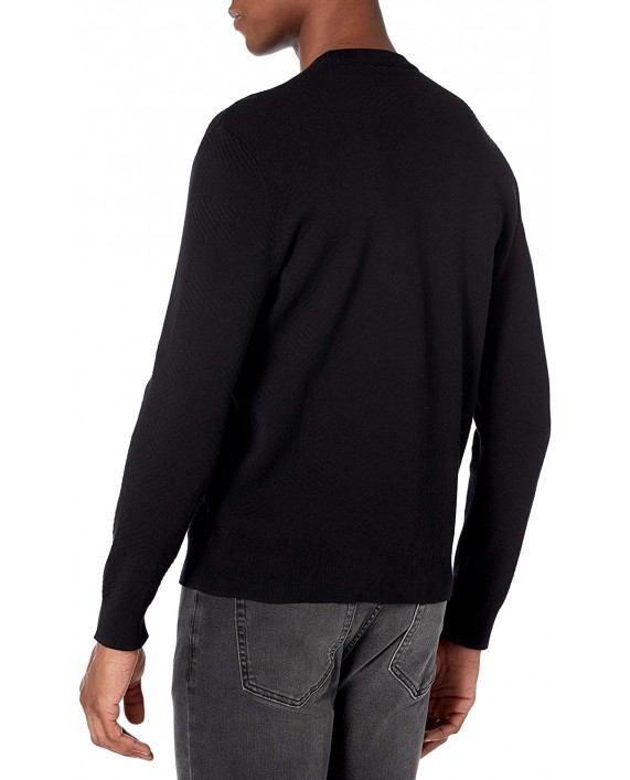 AX Armani Exchange Men's Chevron Textured Pullover Sweater at Men’s Clothing store