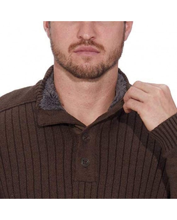 Bass GH Men's Sherpa Lined Mock Neck Sweater at Men’s Clothing store