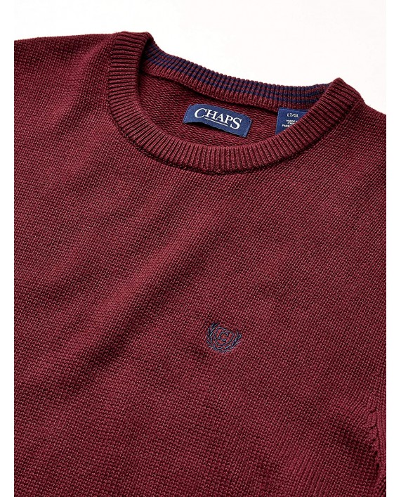 Chaps Men's Big and Tall Classic Fit Cotton Crewneck Sweater at Men’s Clothing store