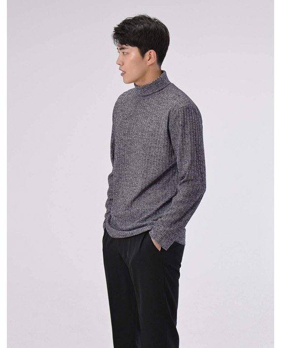 NEARKIN Mens Long Sleeve Turtle Neck Pullover Knitted Thermal Sweaters Shirts at Men’s Clothing store