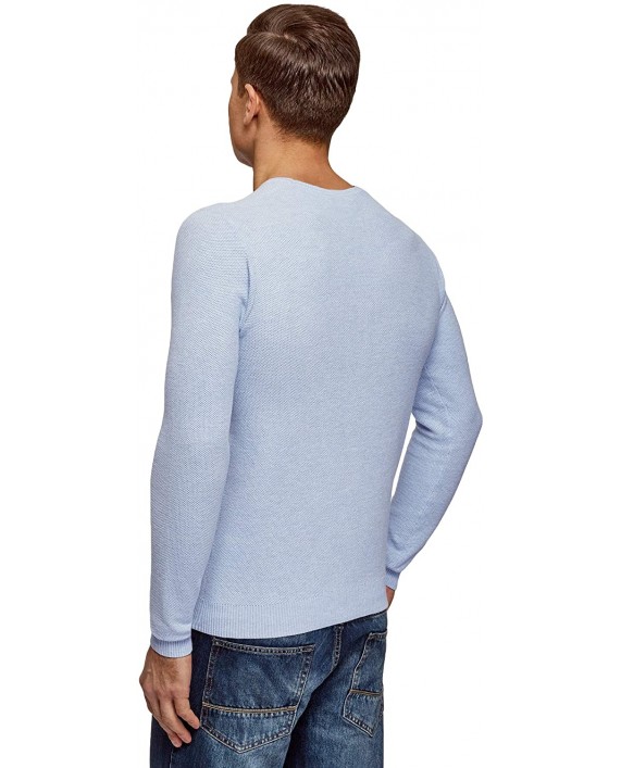 oodji Ultra Men's Crew Neck Knit Pullover at Men’s Clothing store
