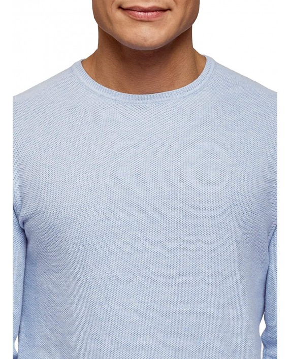 oodji Ultra Men's Crew Neck Knit Pullover at Men’s Clothing store