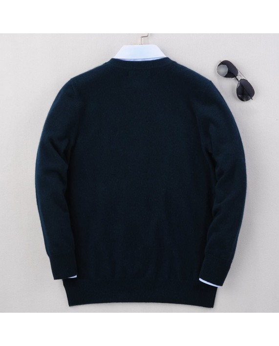 织礼 Zhili Men's Perfect Slim Fit V-Neck Cashmere Sweater at Men’s Clothing store