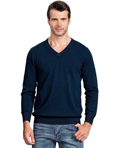 织礼 Zhili Men's Perfect Slim Fit V-Neck Cashmere Sweater at  Men’s Clothing store