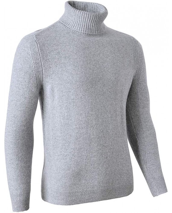Zhili Men's Turtle Crowl Neck Basic Pullover Winter Wool Sweater at Men’s Clothing store