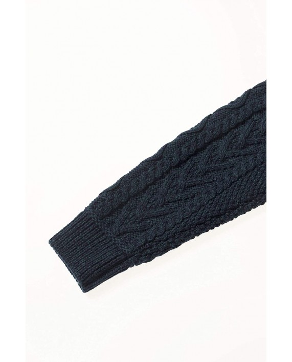 Aran Crafts Men's Cable Knit Shoulder Detail Zipped Cardigan 100% Merino Wool at Men’s Clothing store