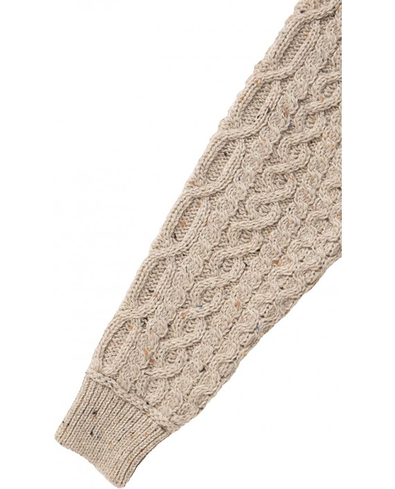Aran Crafts Men's Irish Soft Cable Knitted Zipped Cardigan 100% Merino Wool