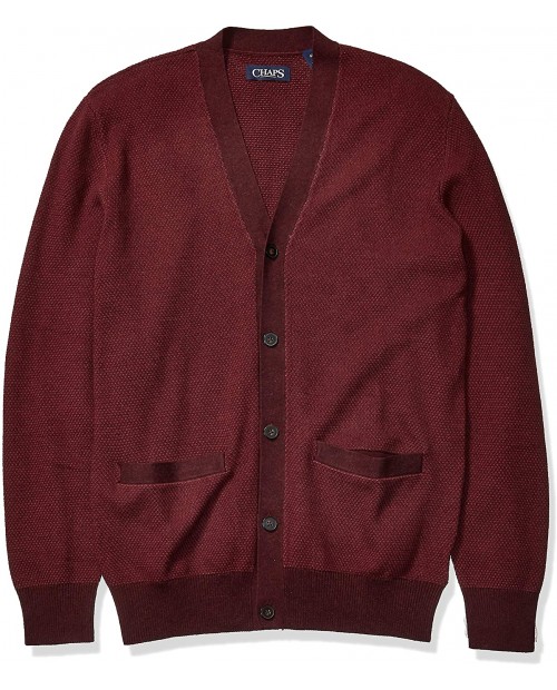 Chaps Men's Soft Cotton Cardigan Sweater at  Men’s Clothing store