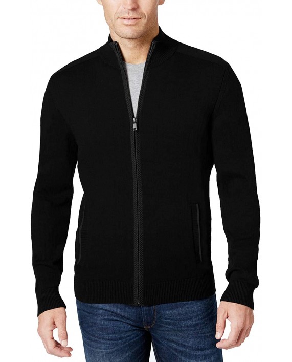 COOFANDY Men's Full Zip Sweater Slim Fit Stylish Cotton Knitted Cardigan Jacket with Pockets at Men’s Clothing store
