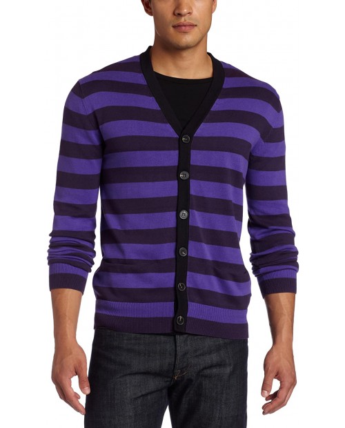 French Connection Men's Sonar Stripe Cardigan Velvet XL at  Men’s Clothing store Cardigan Sweaters
