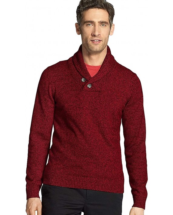 IZOD Men's Knit Shawl Neck Button Sweater at Men’s Clothing store