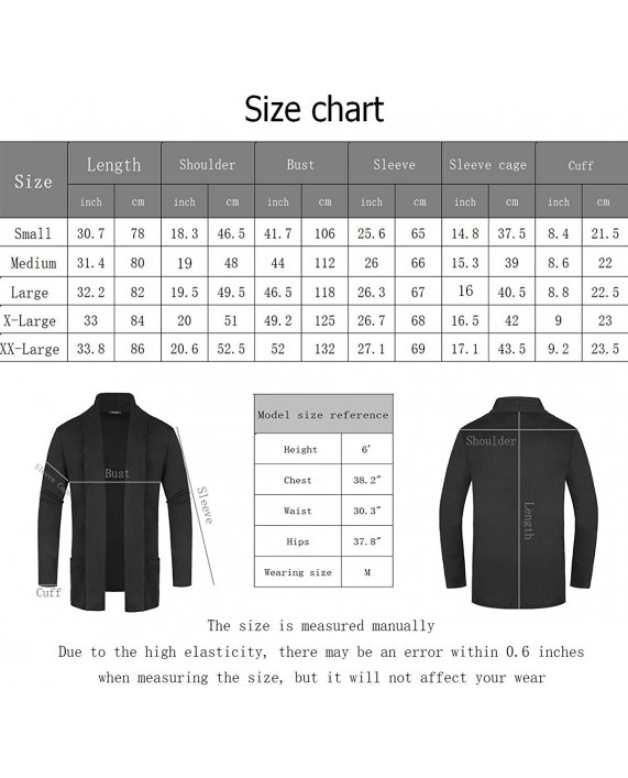 Mens Ruffle Collar Cardigan Long Sleeve Open Front Draped Light Cape Overcoat at Men’s Clothing store