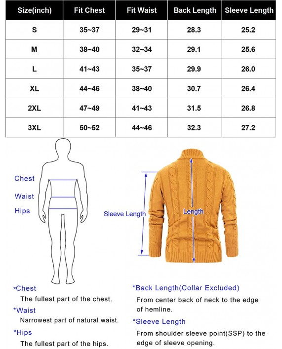 PJ PAUL JONES Men's Stylish Stand Collar Cable Knitted Button Cardigan Sweater at Men’s Clothing store