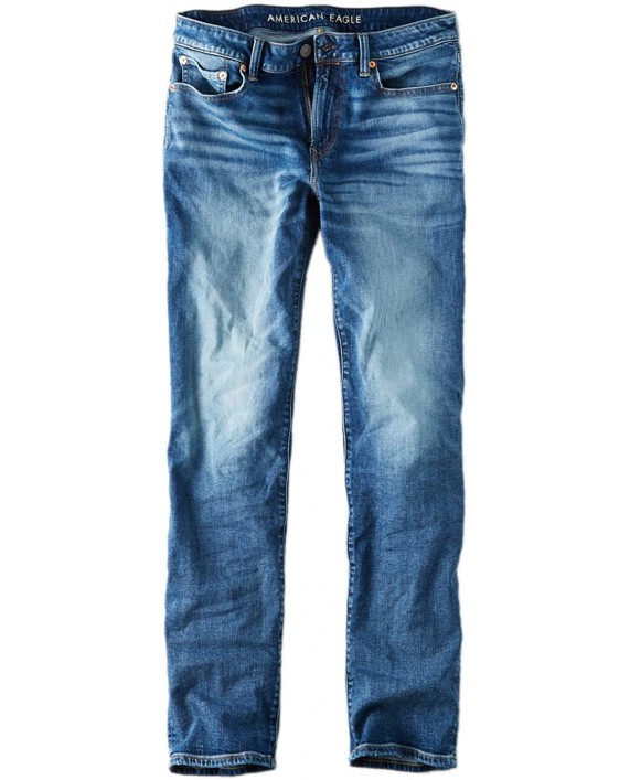 American Eagle Mens 4887857 Nex t Level Original Straight Jean Medium Bright Indigo at Men’s Clothing store