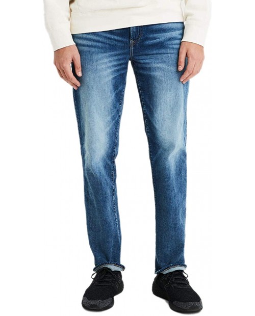 American Eagle Mens 4887857 Nex t Level Original Straight Jean Medium Bright Indigo at  Men’s Clothing store