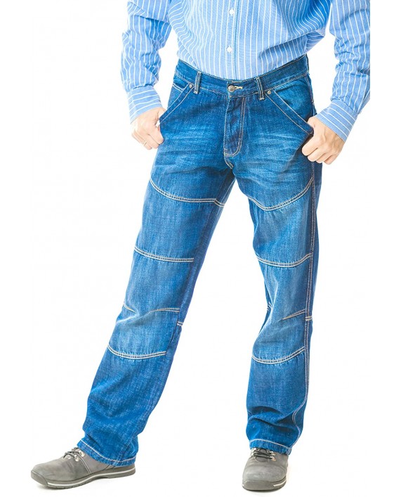 BARS Rare Model Indigo Jeans Dark Blue Men's Straight Pants at Men’s Clothing store