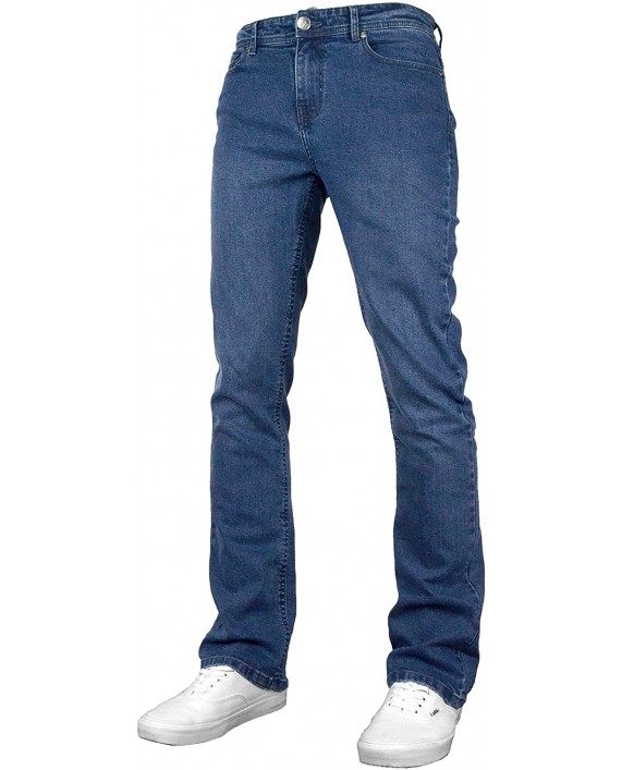 F&H Denver Mens Stretch Regular Fit Bootcut Wide Leg Denim Jeans at Men’s Clothing store