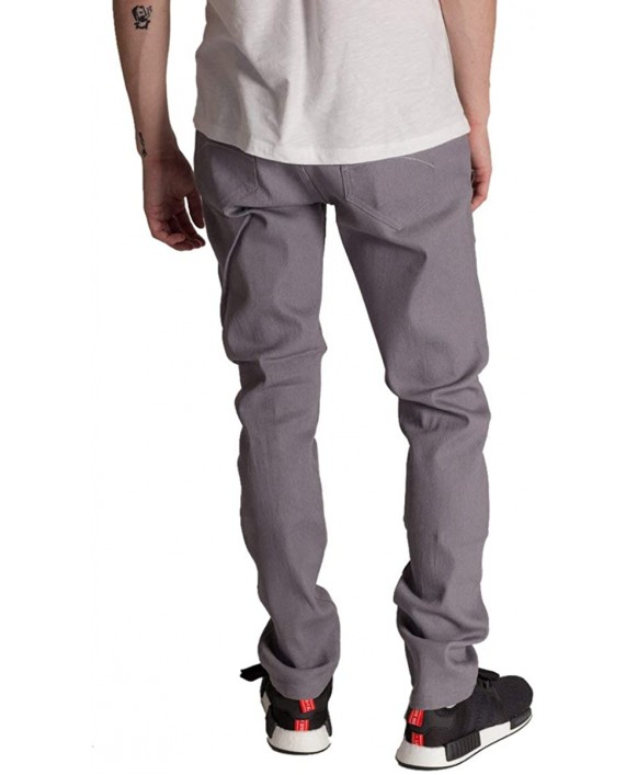 KAYDEN.K Men's Skinny Fit 100% Raw Unwashed Stretch Denim Zipper Fly Jean Pants at Men’s Clothing store
