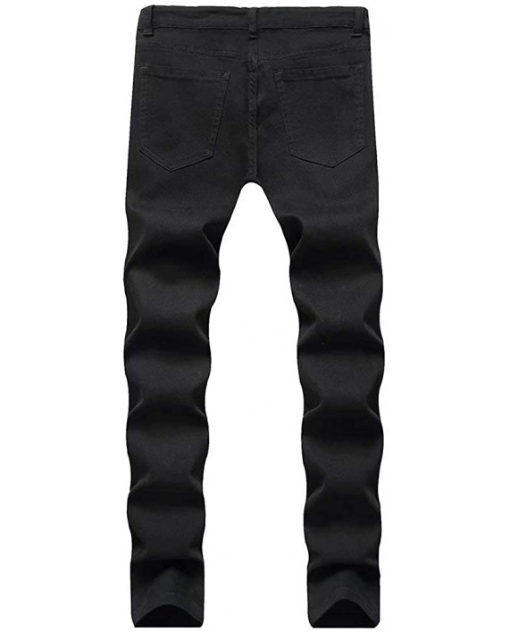 LONGBIDA Men's Ripped Slim Fit Skinny Destroyed Distressed Jeans at Men’s Clothing store