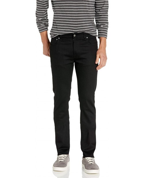 Nudie Jeans Men's Thin Finn Jean in Dry Cold Black at  Men’s Clothing store