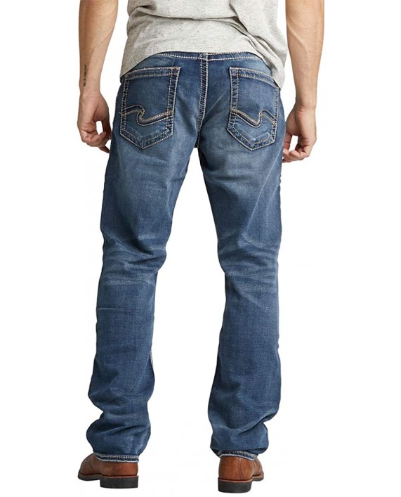 Silver Jeans Co. Men's Grayson Straight Leg Knit Denim Jeans at Men’s Clothing store