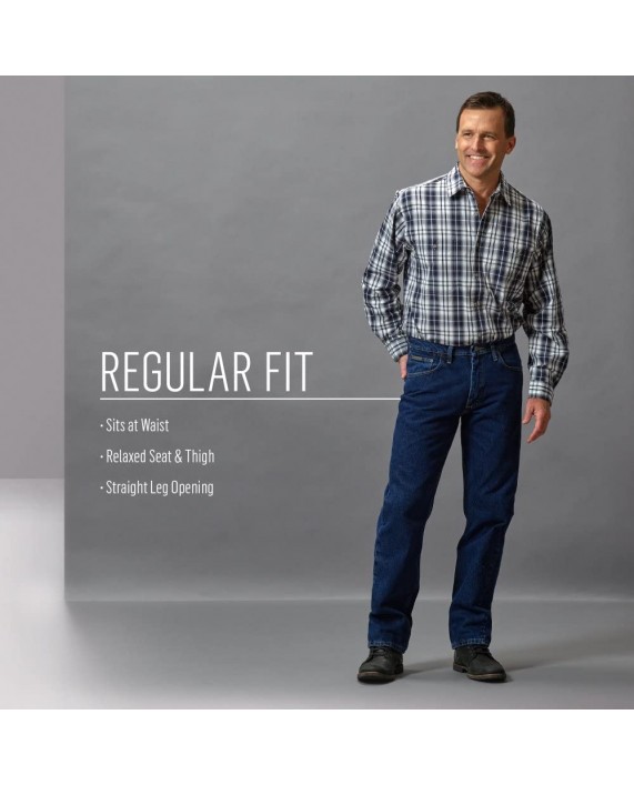 Wrangler Men's Genuine Regular-Fit Jean at Men’s Clothing store Wrangler Blue Jeans