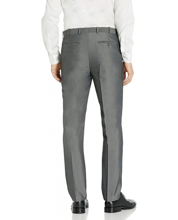 Adolfo Men's Micro Tech Slim Fit Flat Front Suit Pant at Men’s Clothing store