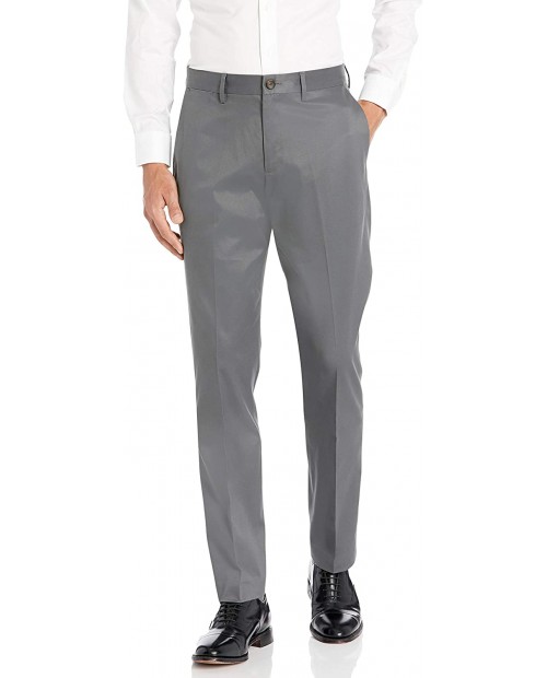 Brand - Buttoned Down Men's Athletic Fit Non-Iron Dress Chino Pant Dark Grey 29W x 34L