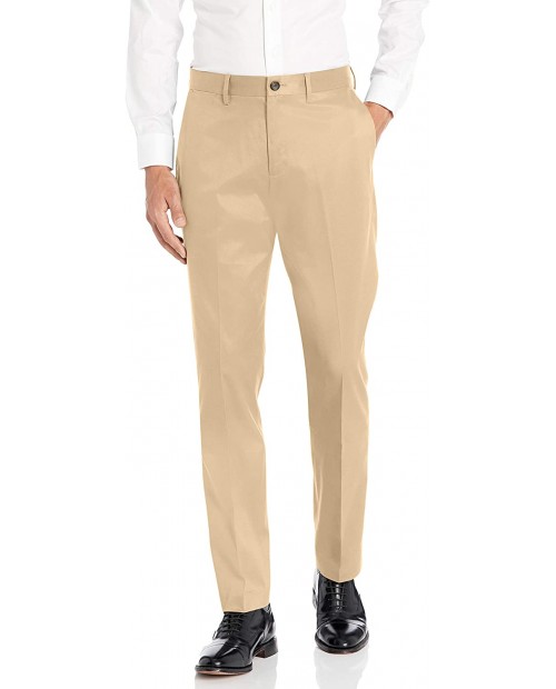  Brand - Buttoned Down Men's Athletic Fit Non-Iron Dress Chino Pant Wheat 42W x 32L