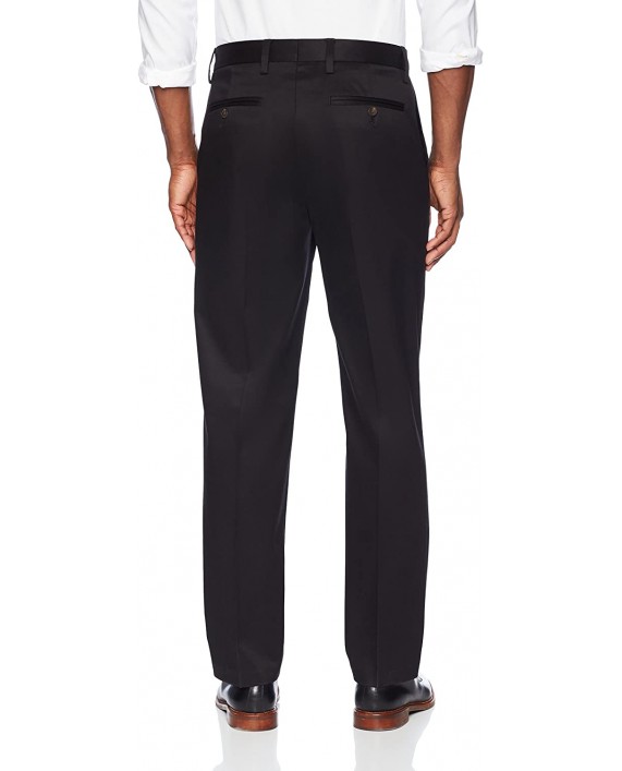 Brand - Buttoned Down Men's Relaxed Fit Flat Front Non-Iron Dress Chino Pant Black 50W x 30L Big and Tall