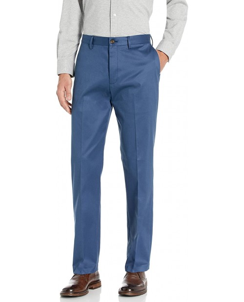Brand - Buttoned Down Men's Relaxed Fit Flat Front Non-Iron Dress Chino Pant Blue 32W x 30L