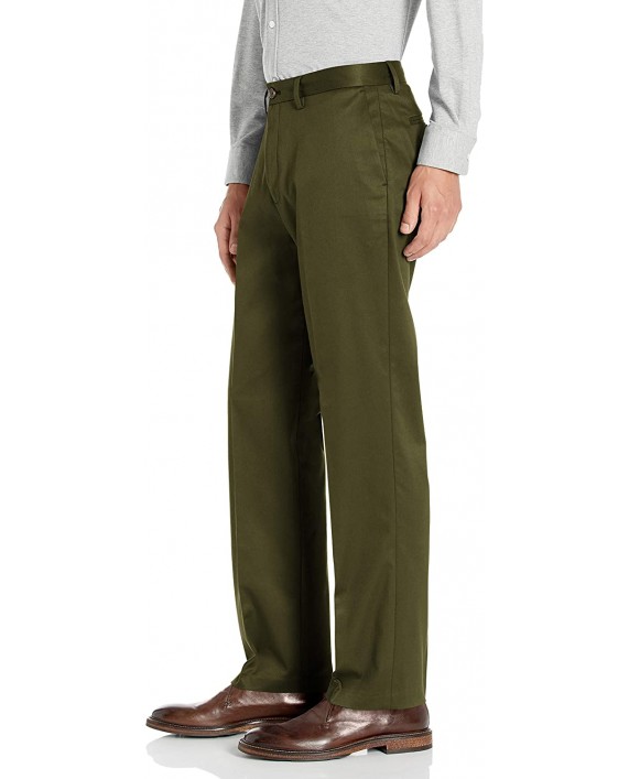 Brand - Buttoned Down Men's Relaxed Fit Flat Front Non-Iron Dress Chino Pant Olive 33W x 34L