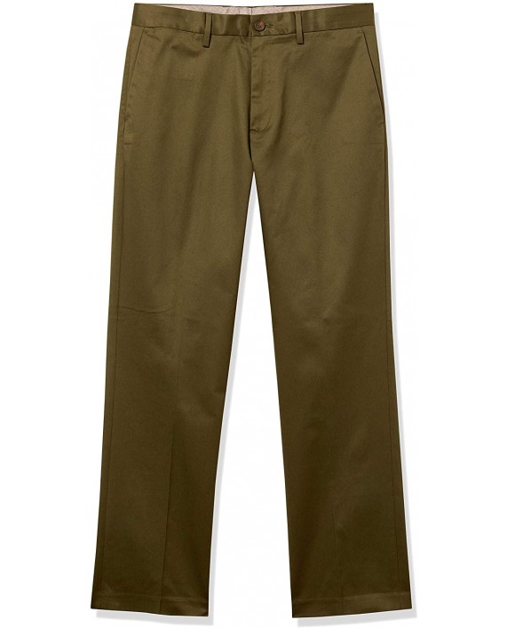 Brand - Buttoned Down Men's Relaxed Fit Flat Front Non-Iron Dress Chino Pant Olive 33W x 34L