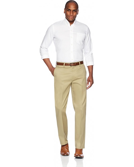 Brand - Buttoned Down Men's Relaxed Fit Flat Front Non-Iron Dress Chino Pant Wheat 34W x 36L Big and Tall