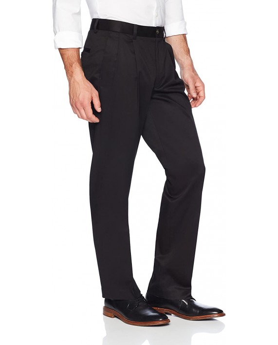Brand - Buttoned Down Men's Relaxed Fit Pleated Non-Iron Dress Chino Pant Black 33W x 29L