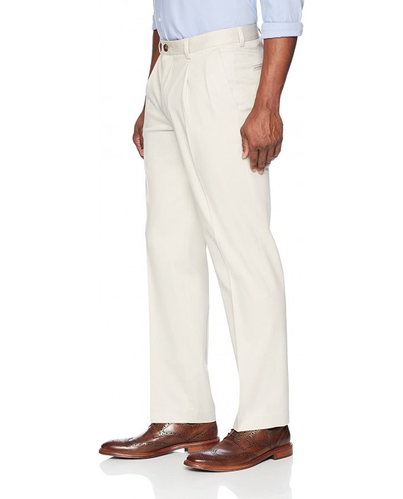 Brand - Buttoned Down Men's Relaxed Fit Pleated Non-Iron Dress Chino Pant Stone 36W x 30L