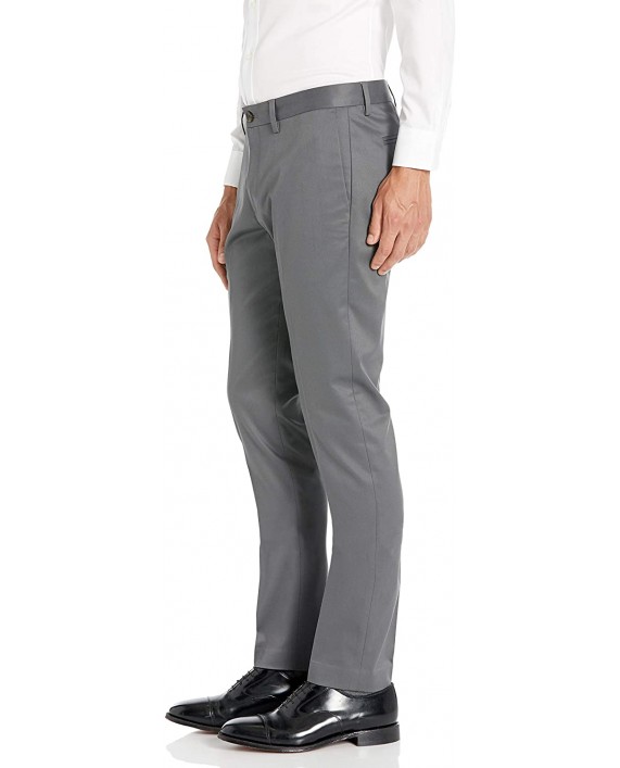 Brand - Buttoned Down Men's Skinny Fit Non-Iron Dress Chino Pant Dark Grey 34W x 32L