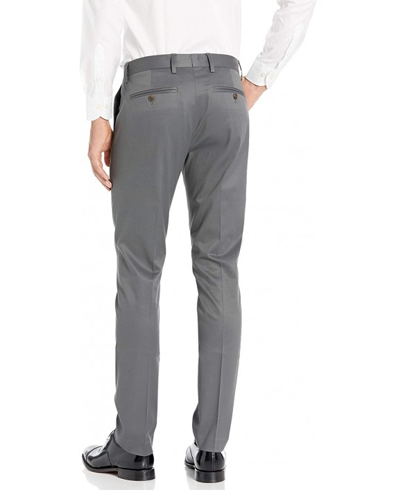 Brand - Buttoned Down Men's Skinny Fit Non-Iron Dress Chino Pant Dark Grey 40W x 30L