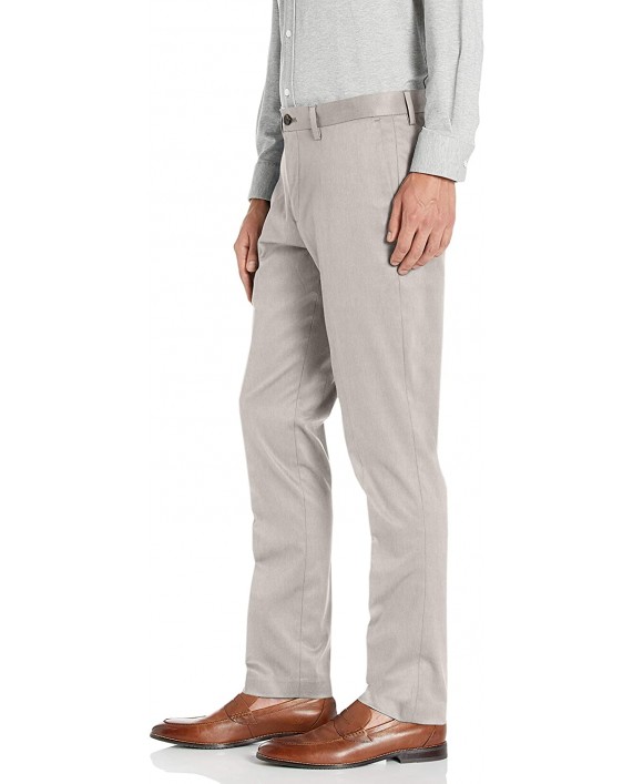 Brand - Buttoned Down Men's Slim Fit Non-Iron Dress Chino Pant Heather Light Grey 34W x 34L