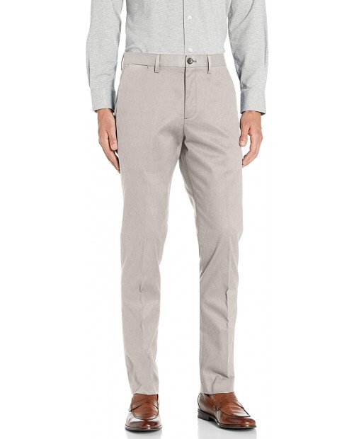  Brand - Buttoned Down Men's Slim Fit Non-Iron Dress Chino Pant Heather Light Grey 34W x 34L