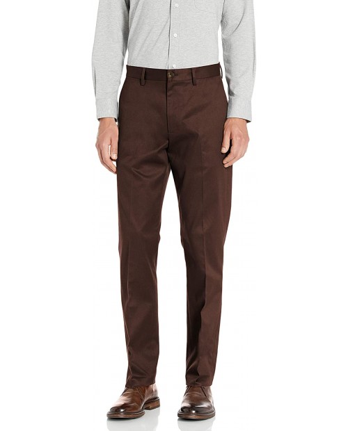  Brand - Buttoned Down Men's Straight Fit Non-Iron Dress Chino Pant Brown 48W x 30L