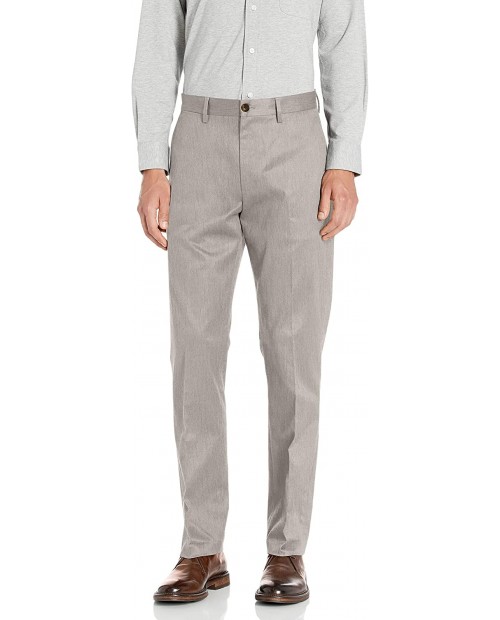  Brand - Buttoned Down Men's Straight Fit Non-Iron Dress Chino Pant Heather Light Grey 34W x 34L