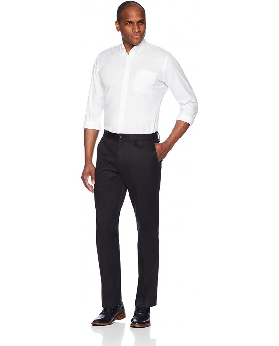 Brand - Buttoned Down Men's Straight Fit Stretch Non-Iron Dress Chino Pant Black 56W x 32L Big and Tall