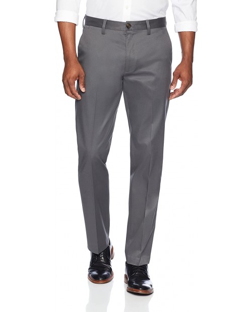  Brand - Buttoned Down Men's Straight Fit Stretch Non-Iron Dress Chino Pant Dark Grey 40W x 32L