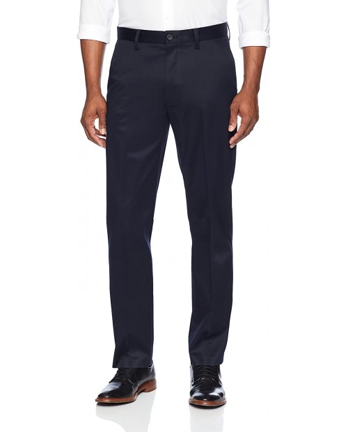  Brand - Buttoned Down Men's Straight Fit Stretch Non-Iron Dress Chino Pant Navy 34W x 29L
