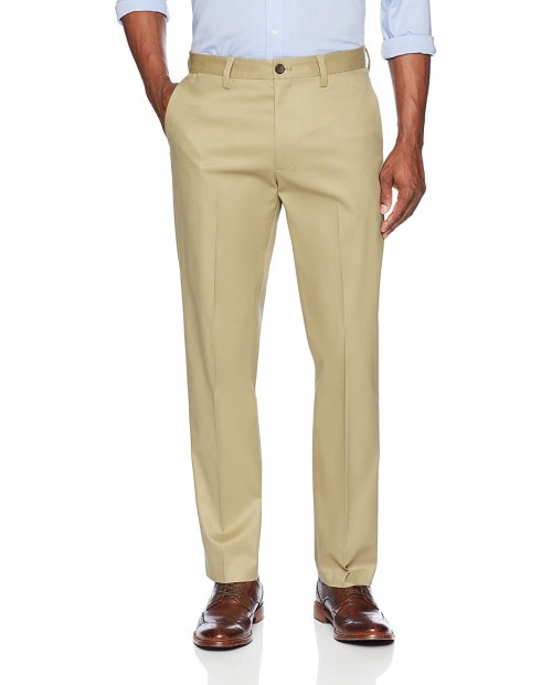  Brand - Buttoned Down Men's Straight Fit Stretch Non-Iron Dress Chino Pant Wheat 34W x 29L
