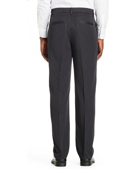 Haggar H26 Men's Classic Fit Performance Fit Pants Charcoal Heather at Men’s Clothing store